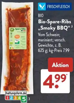 Aldi Süd Bio-Spare-Ribs „Smoky BBQ" Angebot