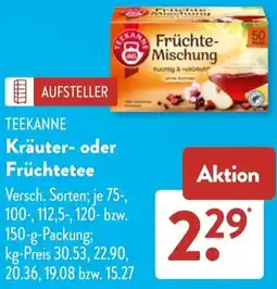 Aldi Süd TEEKANNE Kräuter- oder Früchtetee Angebot