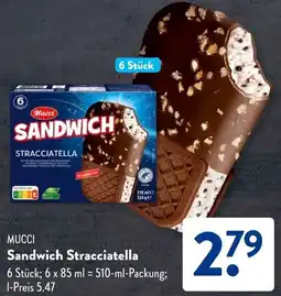 Aldi Süd MUCCI Sandwich Stracciatella Angebot