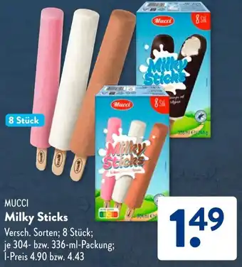 Aldi Süd MUCCI Milky Sticks Angebot