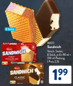 Aldi Süd MUCCI Sandwich Angebot
