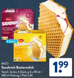 Aldi Süd MUCCI Sandwich Buttermilch Angebot