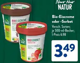 Aldi Süd Nur Nur Natur Bio-Eiscreme oder Sorbet Angebot