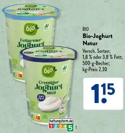 Aldi Süd Bio-Joghurt Natur Angebot