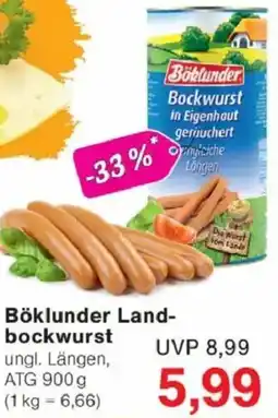 Jawoll Böklunder Landbockwurst Angebot