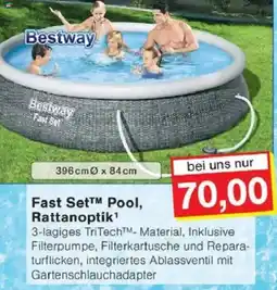 Jawoll Bestway Fast Set Pool, Rattanoptik Angebot