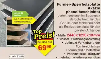 Jawoll Furnier-Sperrholzplatte Akazie phenolbeschichtet Angebot