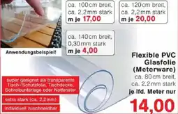 Jawoll Flexible PVC Glasfolie (Meterware) Angebot