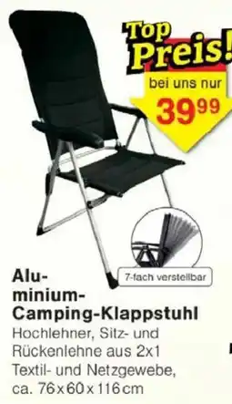 Jawoll Aluminium- Camping-Klappstuhl Angebot