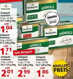 Multi Markt Bünting Tee Grüngold Teebeutel Angebot