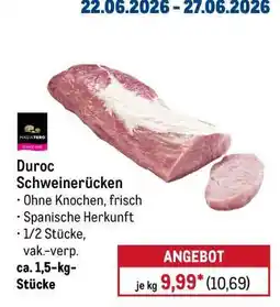 METRO Duroc Schweinerücken Angebot