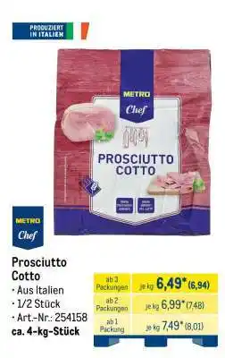 METRO Prosciutto Cotto Angebot