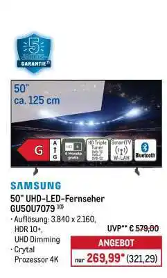 METRO Samsung GU50U7079 Angebot