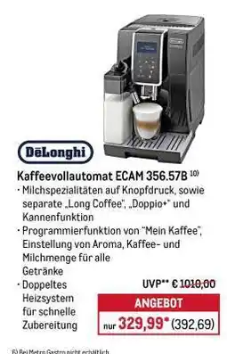 METRO Kaffeevollautomat ECAM 356.57B Angebot