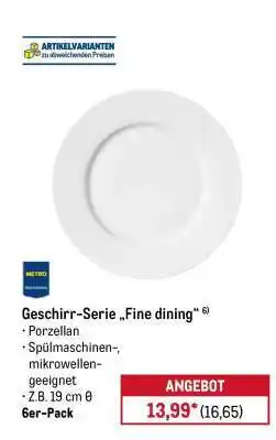 METRO Geschirr-Serie „Fine dining“ Angebot