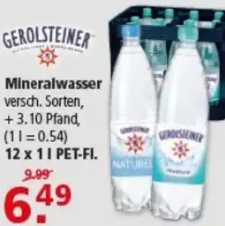 Multi Markt GEROLSTEINER Mineralwasser Angebot