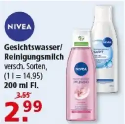 Multi Markt NIVEA Gesichtswasser/ Reinigungsmilch Angebot