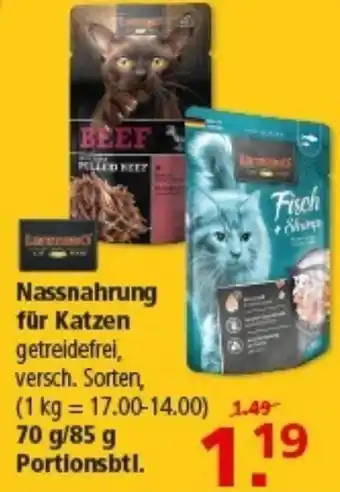 Multi Markt Nassnahrung für Katzen Angebot