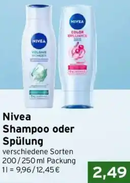 CAP Markt Nivea Shampoo oder Spülung Angebot