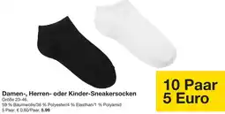 Zeeman Damen-, Herren- oder Kinder-Sneakersocken Angebot