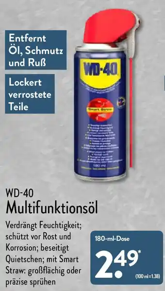 Aldi Nord WD-40 Multifunktionsöl 180ml Dose Angebot