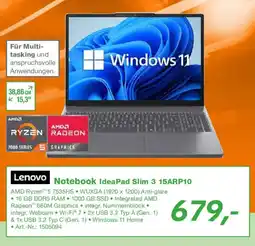 EP Lenovo Notebook IdeaPad Slim 3 15ARP10 Angebot