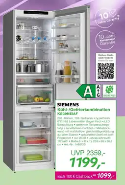 EP SIEMENS Kühl-/Gefrierkombination KG39NEIAF Angebot