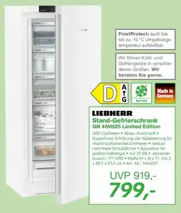 EP LIEBHERR Stand-Gefrierschrank GN 46Vd25 Limited Edition Angebot
