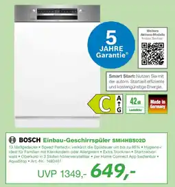 EP BOSCH Einbau-Geschirrspüler SMI4HBS02D Angebot