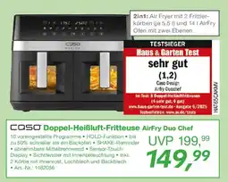 EP Caso Design Doppel-Heißluft-Fritteuse AirFry Duo Chef Angebot