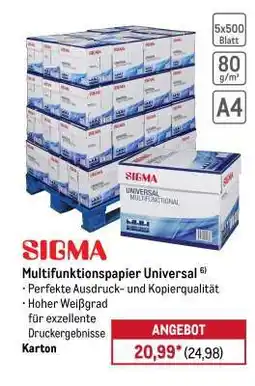METRO SIGMA Angebot