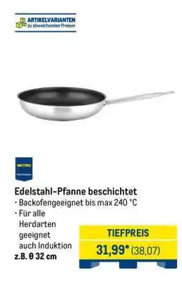 METRO Edelstahl-Pfanne beschichtet Angebot