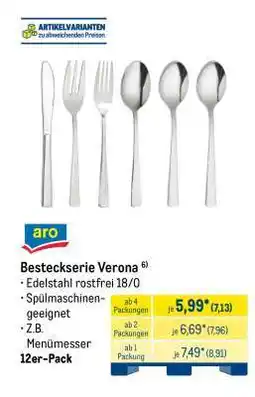METRO aro Besteckserie Verona 12er-Pack Angebot