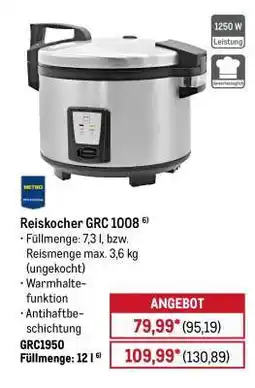 METRO Reiskocher GRC 1008 Angebot