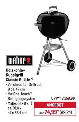 METRO Holzkohle-Kugelgrill Classic Kettle Angebot