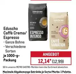 METRO Eduscho Caffè Crema/Espresso Angebot
