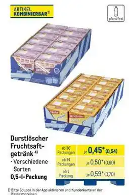 METRO Durstlöscher Fruchtsaftgetränk Angebot