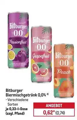 METRO Bitburger Biermischgetränk 0,0% Angebot
