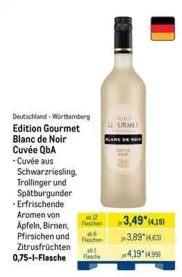 METRO Edition Gourmet Blanc de Noir Cuvée QbA Angebot