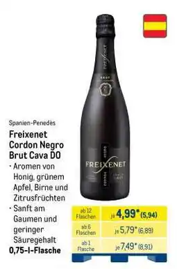 METRO Freixenet Cordon Negro Brut Cava DO Angebot