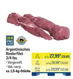 METRO Argentinisches Rinderfilet Angebot