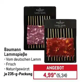 METRO BAUMANN Lammspieße Angebot