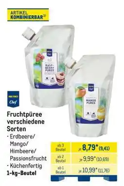 METRO Fruchtpüree verschiedene Sorten Angebot
