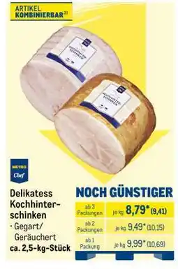 METRO Delikatess Kochhinterschinken Angebot