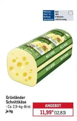 METRO Grünländer Schnittkäse Angebot