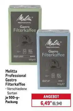 METRO Melitta Professional Gastro Filterkaffee Angebot