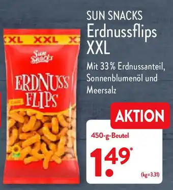 Aldi Nord Sun Snacks Erdnussflips XXL 450g Beutel Angebot