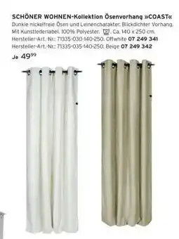 Tchibo SCHÖNER WOHNEN-Kollektion Ösenvorhang COAST Angebot