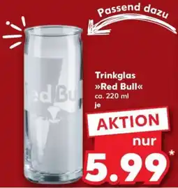 Kaufland Trinkglas Red Bull Angebot