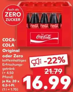 Kaufland COCA COLA Original oder Zero Angebot